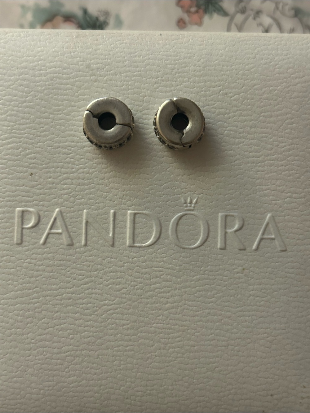 Pandora Silver Tone Round Spacer Beads - Silver